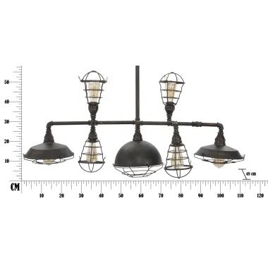 Lampa wisząca MANHATTAN 7-ramienna 111x48x58 cm
